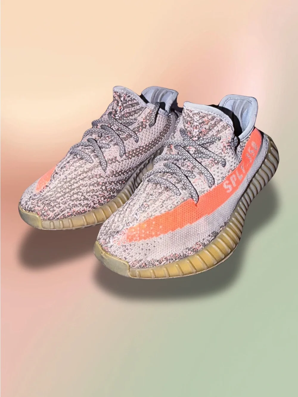 adidas Yeezy Boost 350 V2 Beluga BB1826 Youth 4.5 Grey Solar Red 2016